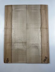 Spalted Flame Maple Drop Top Luthier Guitar Figured Wood Bookmatched Set No:28