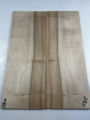 Spalted Flame Maple Drop Top Luthier Guitar Figured Wood Bookmatched Set No:29