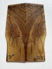 Turkish Walnut Drop Top Luthier Guitar Figured Wood Bookmatched Set No:31