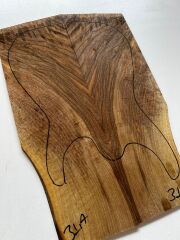 Turkish Walnut Drop Top Luthier Guitar Figured Wood Bookmatched Set No:31