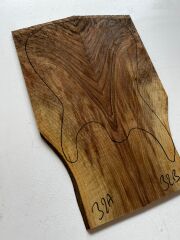Turkish Walnut Drop Top Luthier Guitar Figured Wood Bookmatched Set No:32