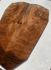 Turkish Walnut Drop Top Luthier Guitar Figured Wood Bookmatched Set No:34