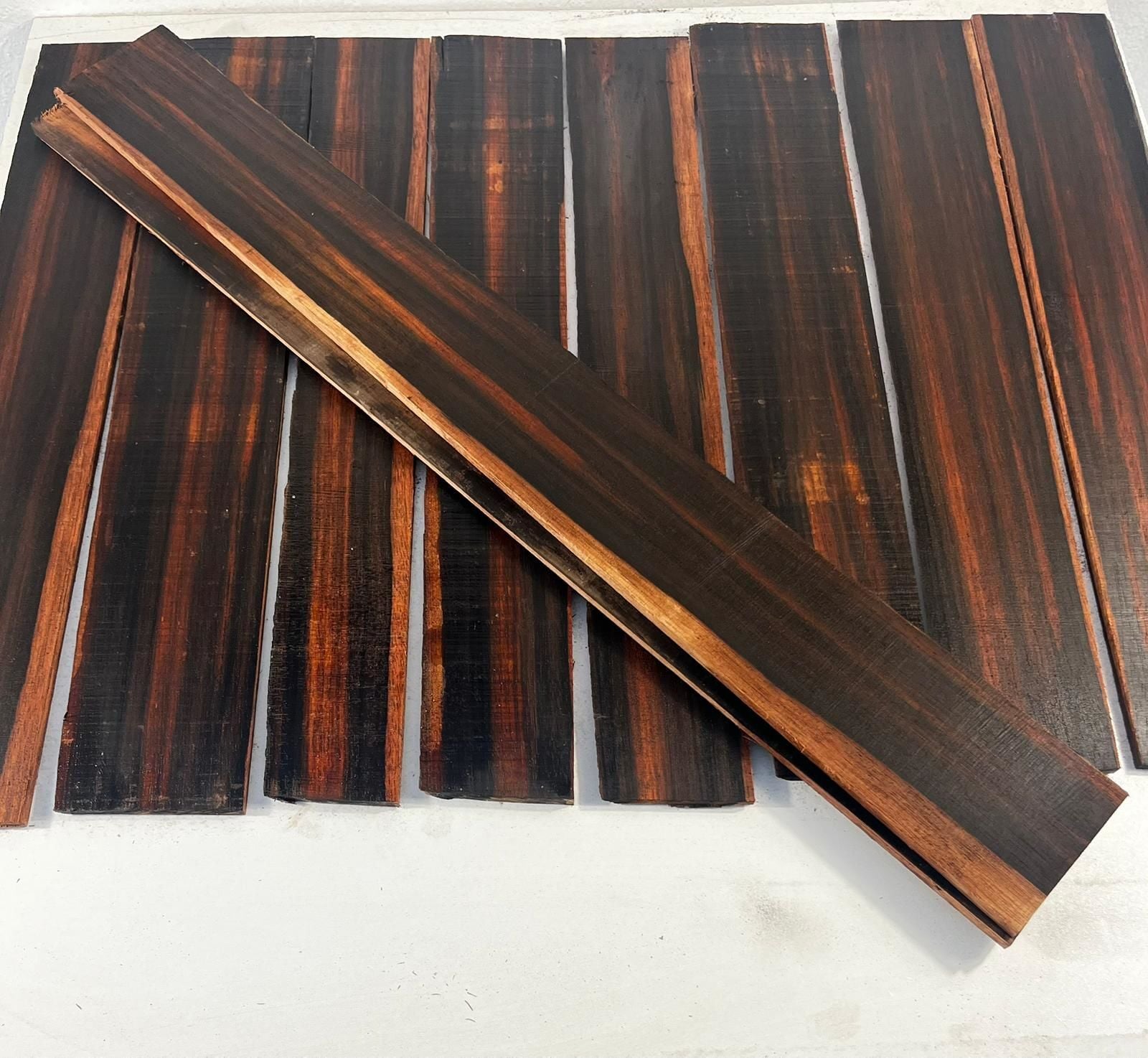 Macassar Ebony Electric Guitar Fretboard Blank