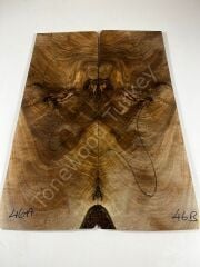 Burl Walnut Drop Top Luthier Guitar Figured Wood Bookmatched Set No:46