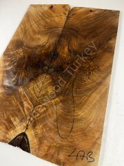 Burl Walnut Drop Top Luthier Guitar Figured Wood Bookmatched Set No:47