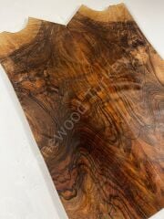 Burl Walnut Drop Top Luthier Guitar Figured Wood Bookmatched Set No:48