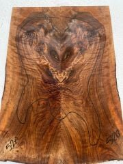 AAA Burl Walnut Drop Top Luthier Guitar Figured Wood Bookmatched Set No52