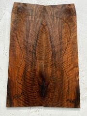 MG Bastogne Walnut Drop Top Luthier Guitar Figured Wood Bookmatched Set No56