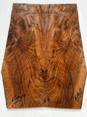 AAA Bastogne Walnut Drop Top Luthier Guitar Figured Wood Bookmatched Set No59