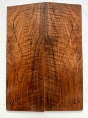 MG Bastogne Walnut Drop Top Luthier Guitar Figured Wood Bookmatched Set No62