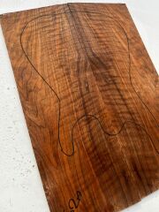 MG Bastogne Walnut Drop Top Luthier Guitar Figured Wood Bookmatched Set No62