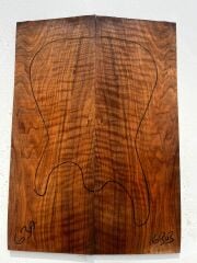 MG Bastogne Walnut Drop Top Luthier Guitar Figured Wood Bookmatched Set No63