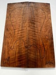 MG Bastogne Walnut Drop Top Luthier Guitar Figured Wood Bookmatched Set No63