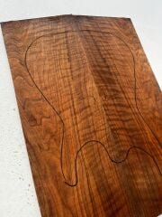 MG Bastogne Walnut Drop Top Luthier Guitar Figured Wood Bookmatched Set No63
