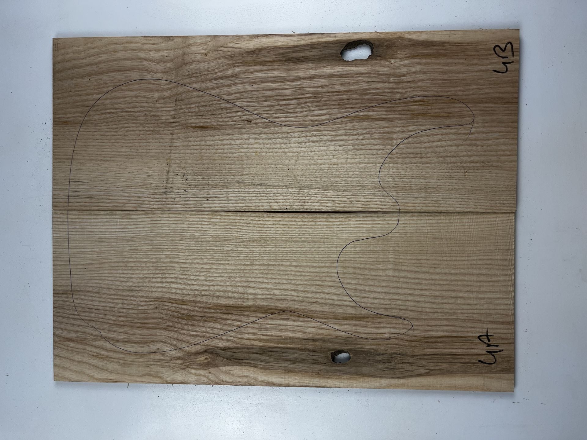 Swamp Ash Drop Top Wood For Electric Bass Guitar no:4