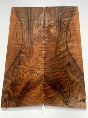 MG Bastogne Walnut Drop Top Luthier Guitar Figured Wood Bookmatched Set No65