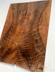 MG Bastogne Walnut Drop Top Luthier Guitar Figured Wood Bookmatched Set No65