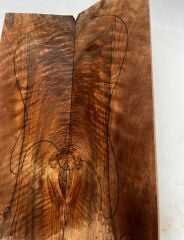 MG Bastogne Walnut Drop Top Luthier Guitar Figured Wood Bookmatched Set No65