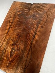 MG Bastogne Walnut Drop Top Luthier Guitar Figured Wood Bookmatched Set No66