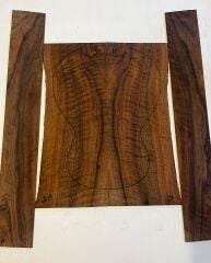 Master Grade Flame Bastogne Walnut Acoustic Guitar Back And Sides set #2