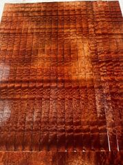 Pommele Quilted Mahogany Oud Ribs Set No:1