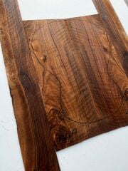 Master Grade Flame Bastogne Walnut Acoustic Guitar Back And Sides set #4