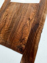 Master Grade Flame Bastogne Walnut Acoustic Guitar Back And Sides set #4