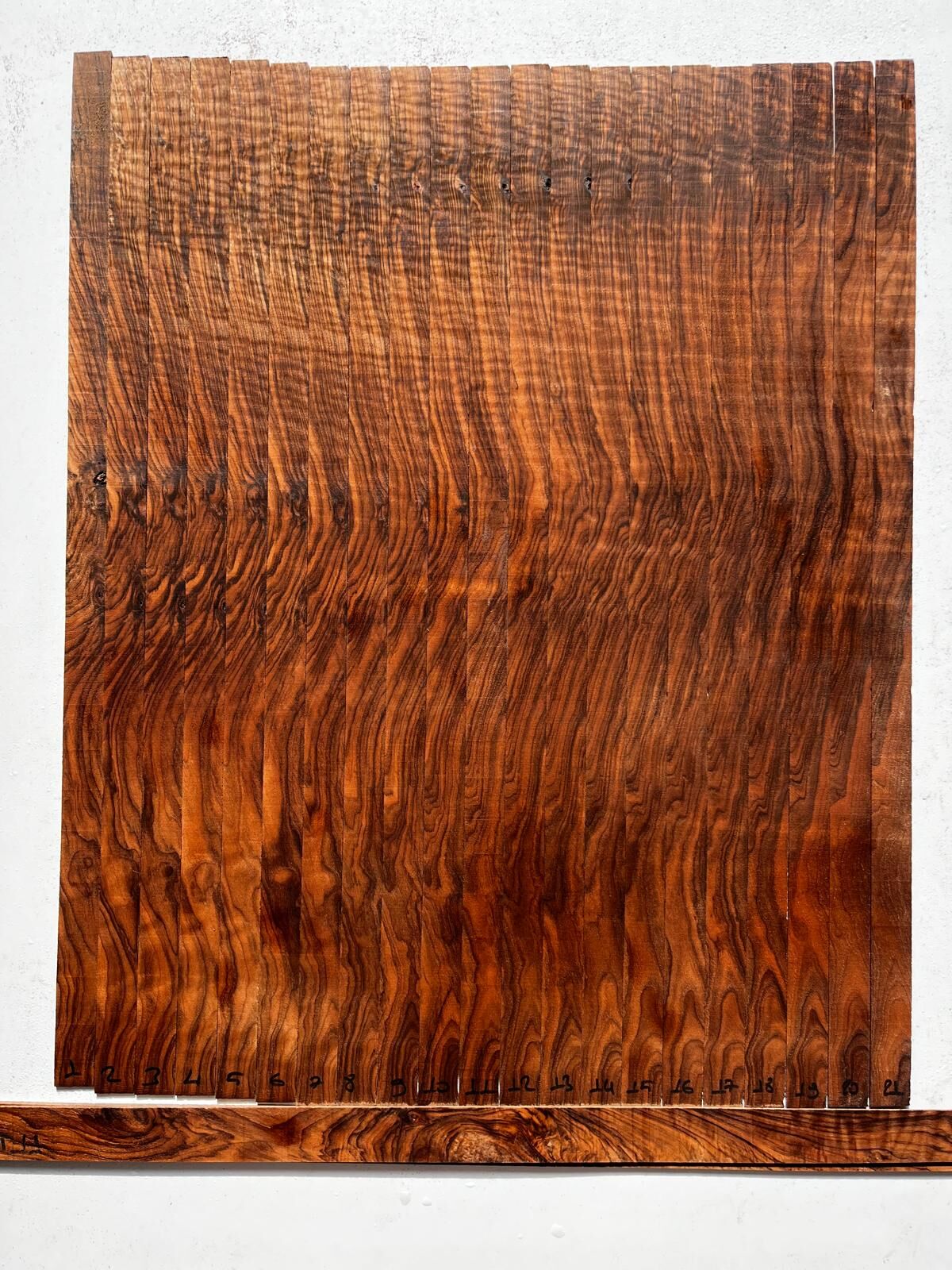 Master Grade Flamed Bastogne Walnut Oud Ribs Set No11