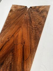 A Bastogne Walnut Drop Top Luthier Guitar Figured Wood Bookmatched Set No72