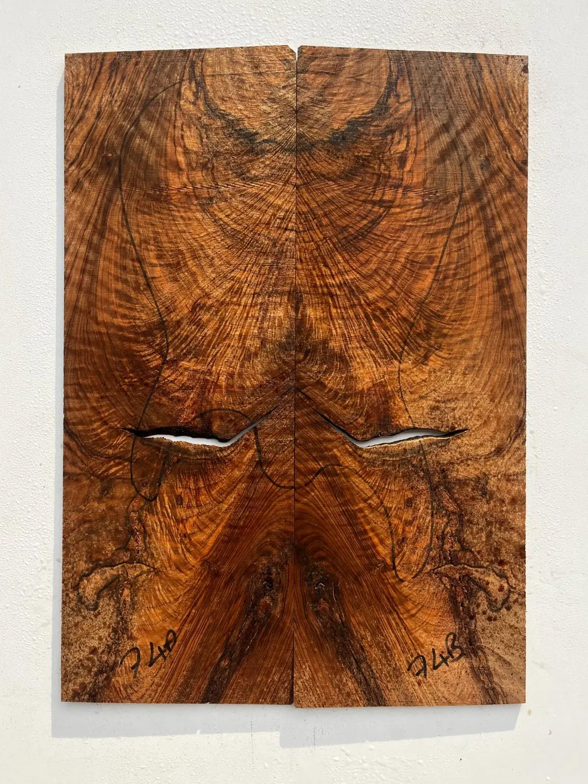 MG Bastogne Walnut Drop Top Luthier Guitar Figured Wood Bookmatched Set No74