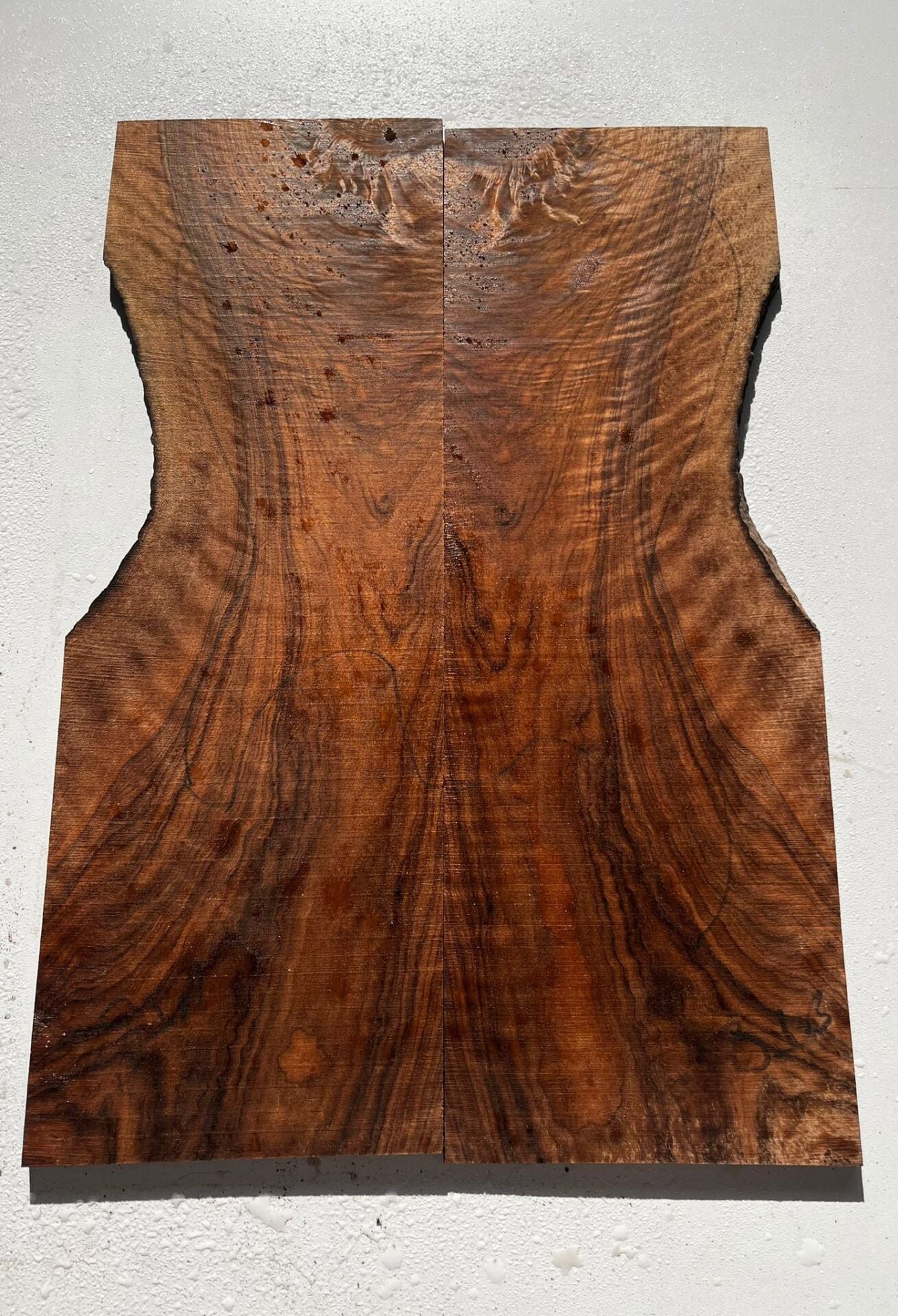 MG Bastogne Walnut Drop Top Luthier Guitar Figured Wood Bookmatched Set No81