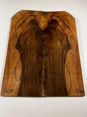 Turkish Black Walnut Drop Top Luthier Guitar Figured Wood Bookmatched Set No:50