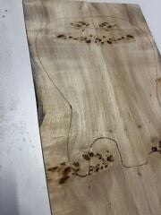 AA Grade Poplar Mappa Burl Bookmatched Guitar Drop Top Luthier Tonewood #28