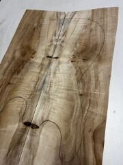 A Grade Poplar Mappa Burl Bookmatched Guitar Drop Top Luthier Tonewood #29
