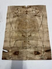 AAA Grade Poplar Mappa Burl Bookmatched Guitar Drop Top Luthier Tonewood #34