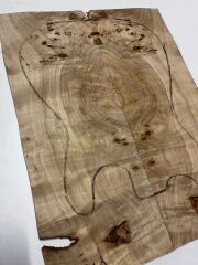 AAA Grade Poplar Mappa Burl Bookmatched Guitar Drop Top Luthier Tonewood #34