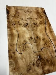 Master Grade Poplar Mappa Burl Bookmatched Guitar Drop Top Luthier Tonewood #35