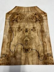 AAA Grade Poplar Mappa Burl Bookmatched Guitar Drop Top Luthier Tonewood #39