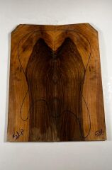 Turkish Walnut Drop Top Luthier Guitar Figured Wood Bookmatched Set No:51