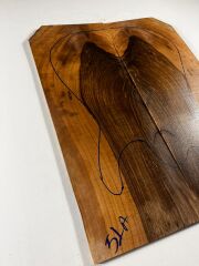 Turkish Walnut Drop Top Luthier Guitar Figured Wood Bookmatched Set No:51