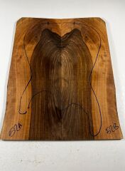 Turkish Black Drop Top Luthier Guitar Figured Wood Bookmatched Set No:52