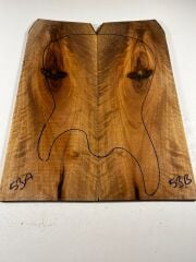 Turkish Walnut Drop Top Luthier Guitar Figured Wood Bookmatched Set No:53