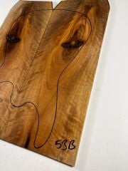 Turkish Walnut Drop Top Luthier Guitar Figured Wood Bookmatched Set No:53