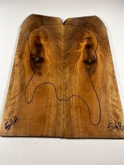 Turkish Walnut Drop Top Luthier Guitar Figured Wood Bookmatched Set No:54