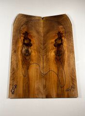 Turkish Walnut Drop Top Luthier Guitar Figured Wood Bookmatched Set No:55