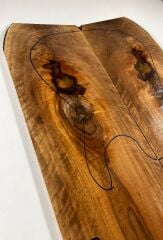 Turkish Walnut Drop Top Luthier Guitar Figured Wood Bookmatched Set No:55