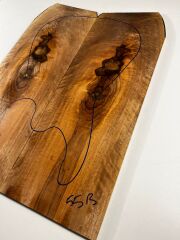 Turkish Walnut Drop Top Luthier Guitar Figured Wood Bookmatched Set No:55