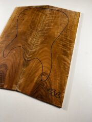Turkish Burl Walnut Drop Top Luthier Guitar Figured Wood Bookmatched Set No:58