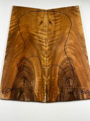 Turkish Curly Walnut Drop Top Luthier Guitar Figured Wood Bookmatched Set No:60