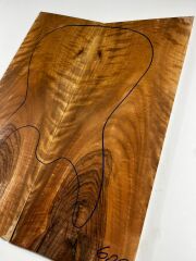 Turkish Curly Walnut Drop Top Luthier Guitar Figured Wood Bookmatched Set No:60